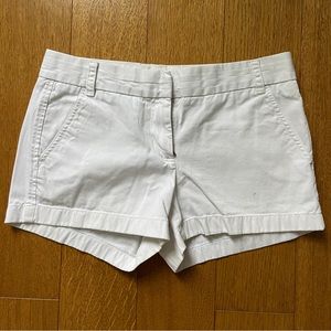 J. Crew White Chino Shorts 3”